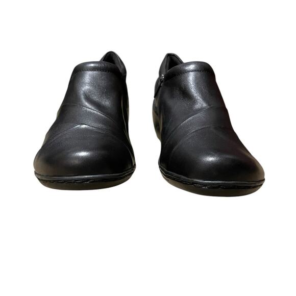 Clarks Women's Black Leather Channing Ann Comfort Slip-On Loafer Size 10 NEW - Picture 6 of 11